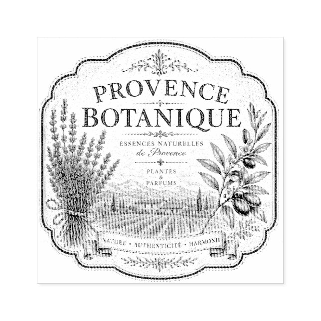 Caucho sello de goma provence botánico (Impresión)