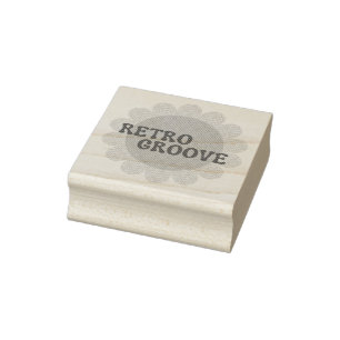 Caucho Sello de goma Retro Groove