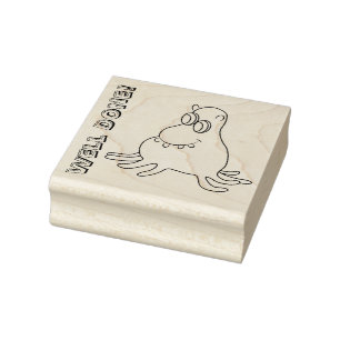 Caucho Sello de goma sonriente del personalizable del