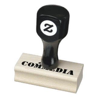 Caucho Sello de 'Hay commedia'