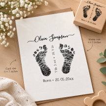 Sello de huellas personalizadas de bebé, recién na