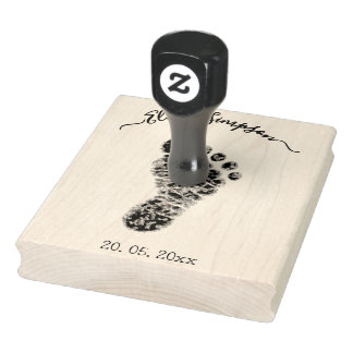 Caucho Sello de huellas personalizadas de bebé, recién na