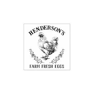 Caucho Sello de huevo de pollo rústico