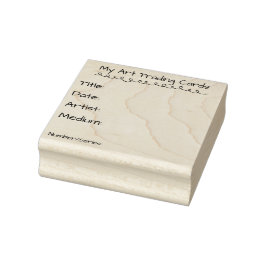 Caucho Sello de información de tarjeta de arte comercial