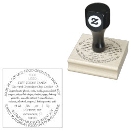 Caucho Sello de ingredientes de personalizable