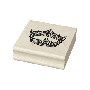 Caucho Sello de la Corona