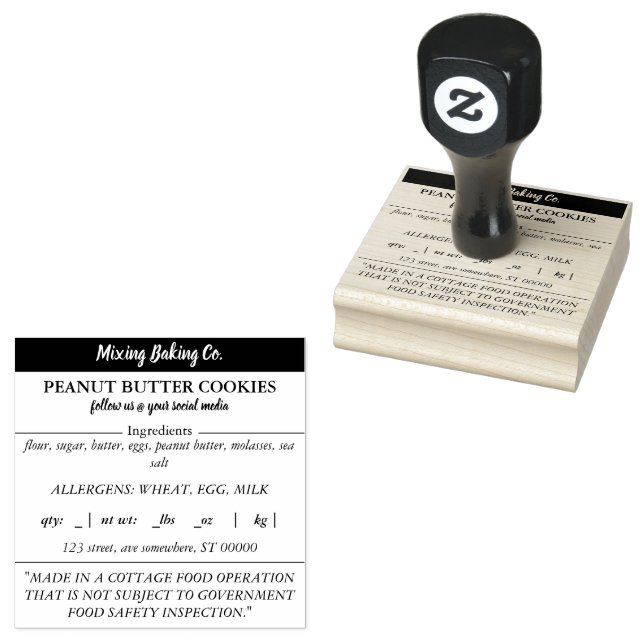 Caucho Sello de la ley de alimentos para uso doméstico (Sellado)