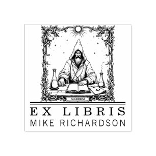 Caucho Sello de la placa de biblioteca para alquimista me