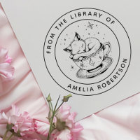 Sello de la placa de la librería Fox de personaliz