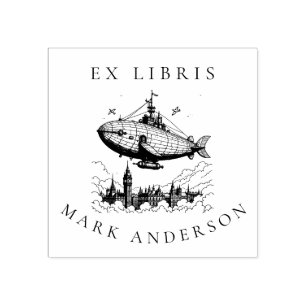 Caucho Sello de la placa de la matrícula Steampunk London