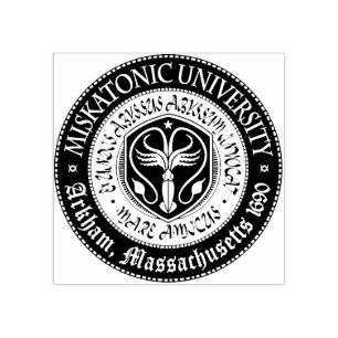 Caucho Sello de la universidad de Miskatonic gran - sello