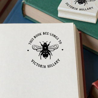 Caucho Sello de libro de abeja