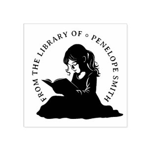 Caucho Sello de libro personalizado para niños