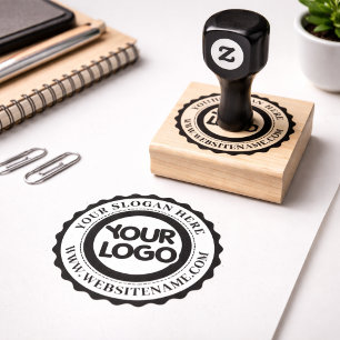 Caucho Sello de logotipo comercial personalizado