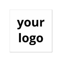 Sello de logotipo empresarial personalizado cuadra