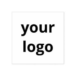 Caucho Sello de logotipo empresarial personalizado cuadra