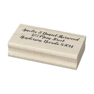Caucho Sello de Madera