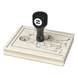 Caucho Sello de Madera