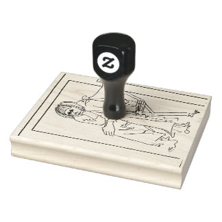 Caucho Sello de Madera