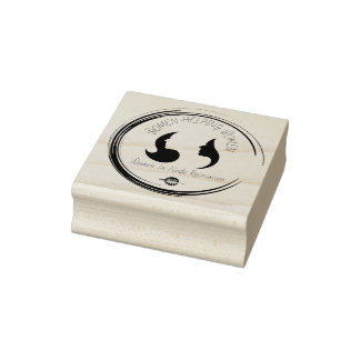 Caucho Sello de Madera