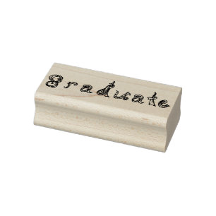 Caucho Sello de Madera