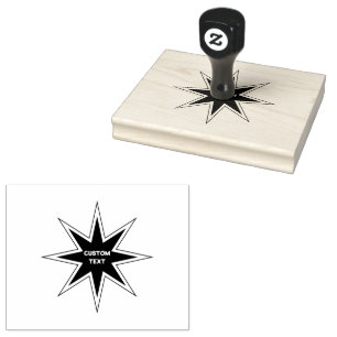 Caucho Sello de madera clásico con texto personalizado y