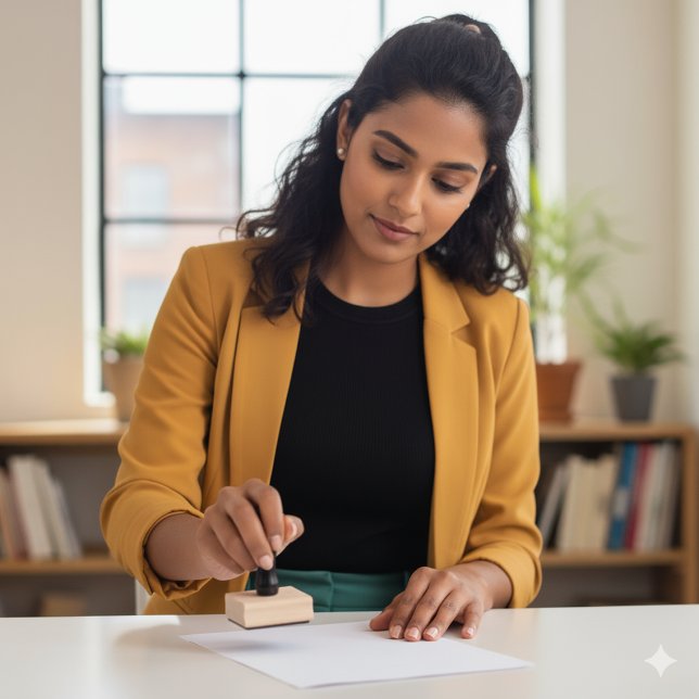 Caucho Sello de madera de 2 x 2 pulgadas de personalizado (Subido por el creador)