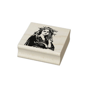 Caucho Sello de madera de Druidess