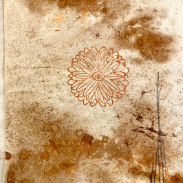 Caucho Sello de madera de flor