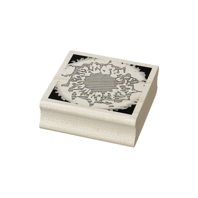 CAUCHO SELLO DE MADERA DE MADERA DE BASURA (Sello)