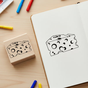 Caucho Sello de madera de queso para manualidades