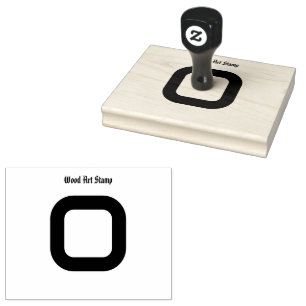 Caucho Sello de madera elegante con texto personalizable 