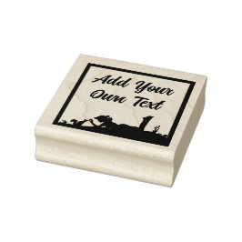 Caucho Sello de madera para animales de alimentación pers