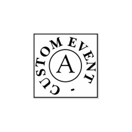 Caucho Sello de mano de evento de personalizado