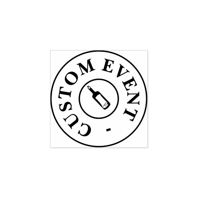 Caucho Sello de mano de evento de personalizado - frasco (Impresión)