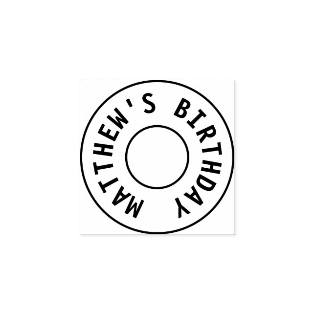 Caucho Sello de mano de fiesta de cumpleaños (Impresión)