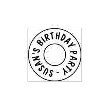 Sello de mano de fiesta de cumpleaños
