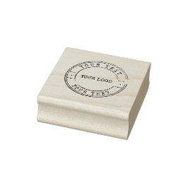 Caucho Sello de Marca Comercial Minimalista Personalizado