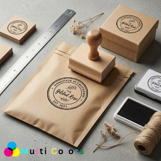 Caucho Sello de marca de logotipo personalizado | Nombre