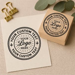 Caucho Sello de Marca Personalizada de Negocio Logo Perso