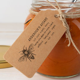 Caucho Sello de miel Orgánica Pura de Bumblebee de mano