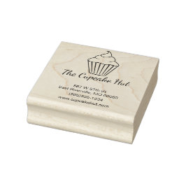 Caucho Sello de negocio con temas de pastelería