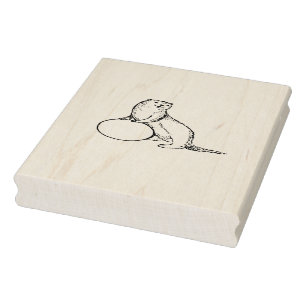 Caucho Sello de Otter Wood Art