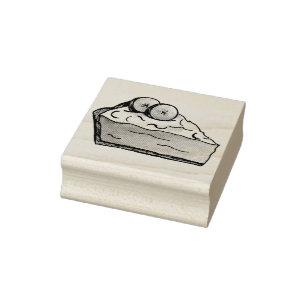 Caucho Sello de pan de postre de crema de plátano