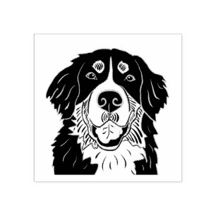 Caucho sello de perro de montaña bernés
