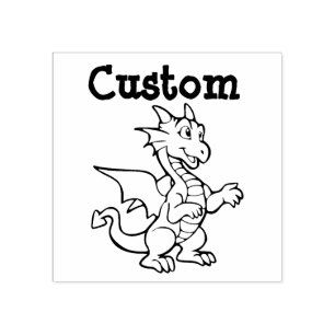 Caucho Sello de personalizable del profesor - Dragón Pers