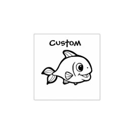 Caucho Sello de personalizable del profesor - Pescado Per