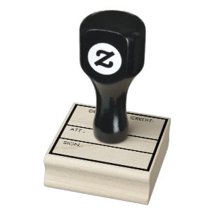 Caucho Sello de Personalizado de crédito de adeudo en cue