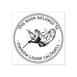 Caucho Sello de placa de la antigua biblioteca de diseño 