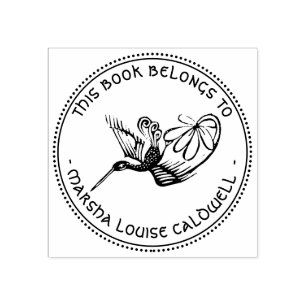 Caucho Sello de placa de la antigua biblioteca de diseño 